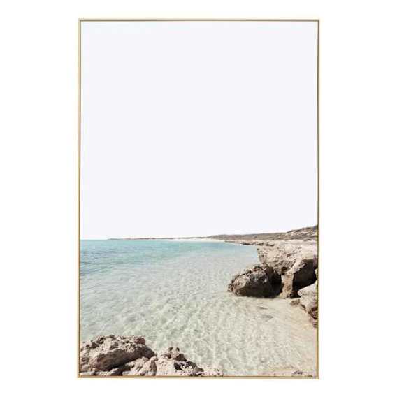 Turquoise Bay Box Framed Canvas in 72 x 107cm