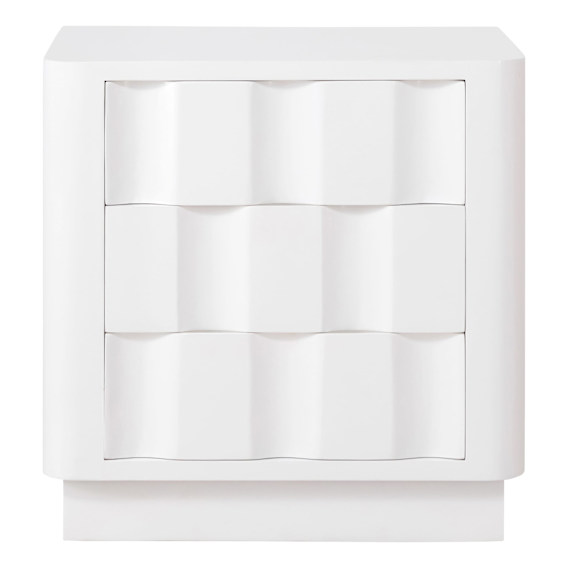 Verano Bedside Table 71cm in Mangowood White