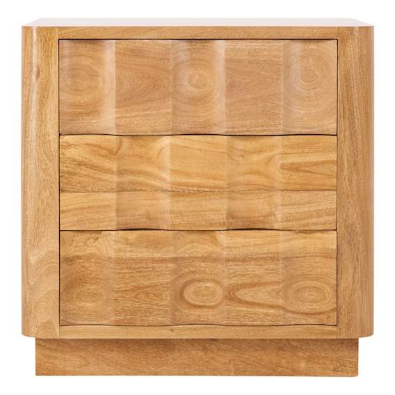 Verano Bedside Table 71cm in Mangowood Clear Lacquer