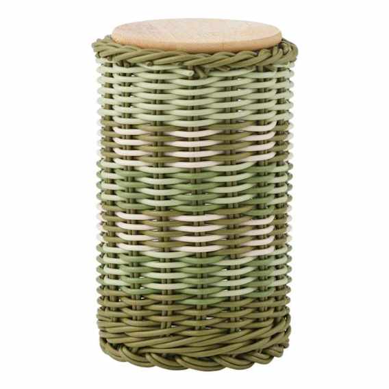 Veda Canister 10.5x22cm in Olive
