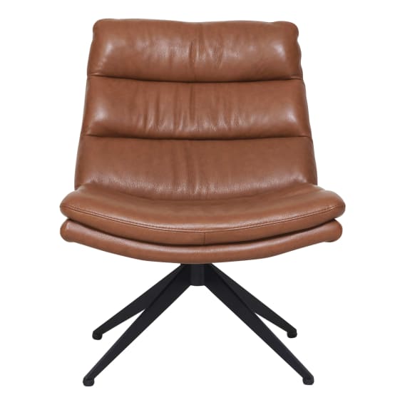 Victoria Swivel Chair in Missouri Leather Brown