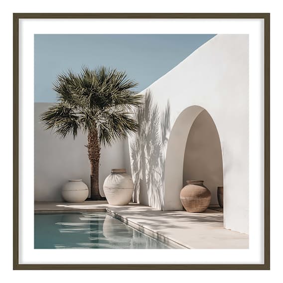 Villa in Stillness Framed Print in 84 x 84cm