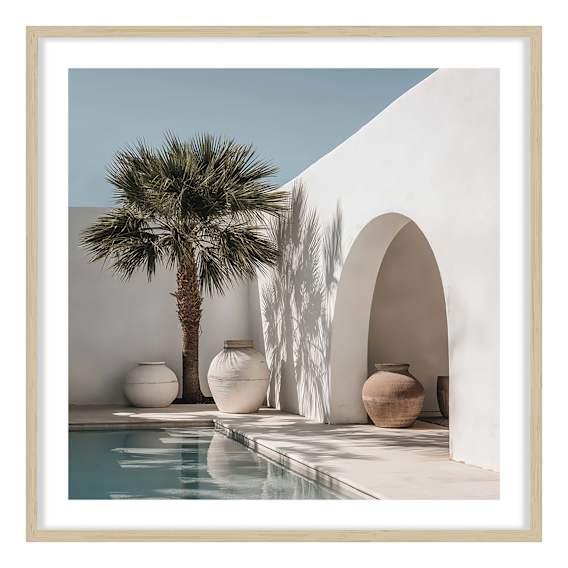 Villa in Stillness Framed Print in 118 x 118cm