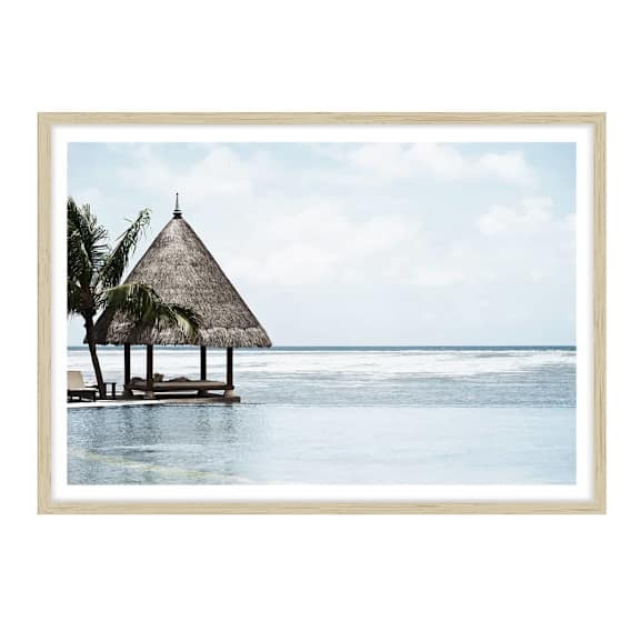 Water Villa Framed Print in 103 x 73cm