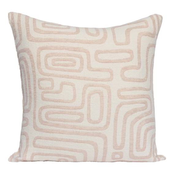Wander Feather Fill Cushion 60x60cm in White / Soft Musk