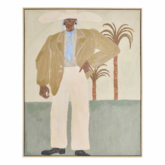 Western Palm Box Framed Canvas in 80 x 100cm