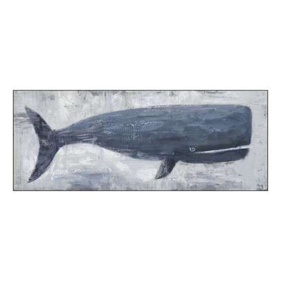Whale Waters A Box Framed Canvas in 150 x 60cm
