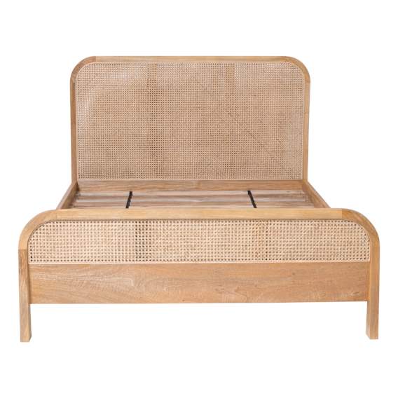 Willow Queen Bed Frame in Mangowood Clear / Rattan