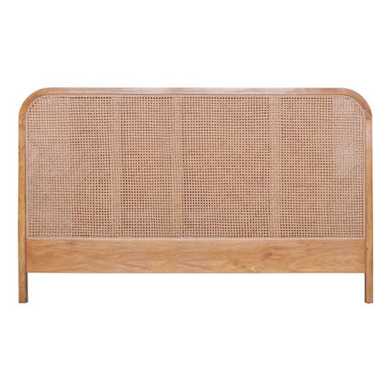 Willow King Bedhead in Mangowood Clear / Rattan