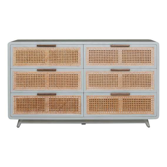 Willow Dresser in Mangowood Grey / Rattan
