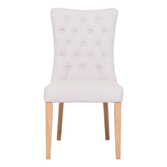 Xavier Dining Chair in Beige / Clear