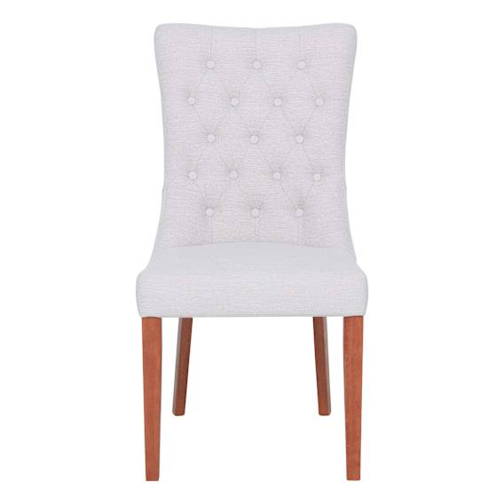 Xavier Dining Chair in Beige / Blackwood Stain