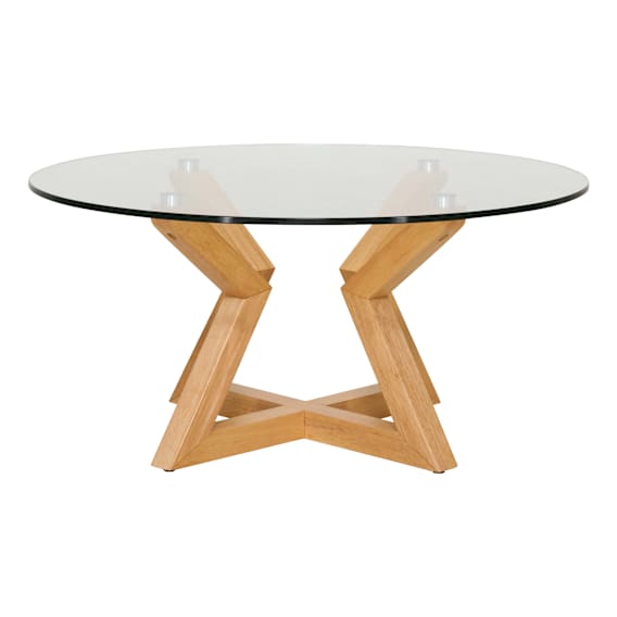 Zara Round Coffee Table 85cm in Glass / Clear