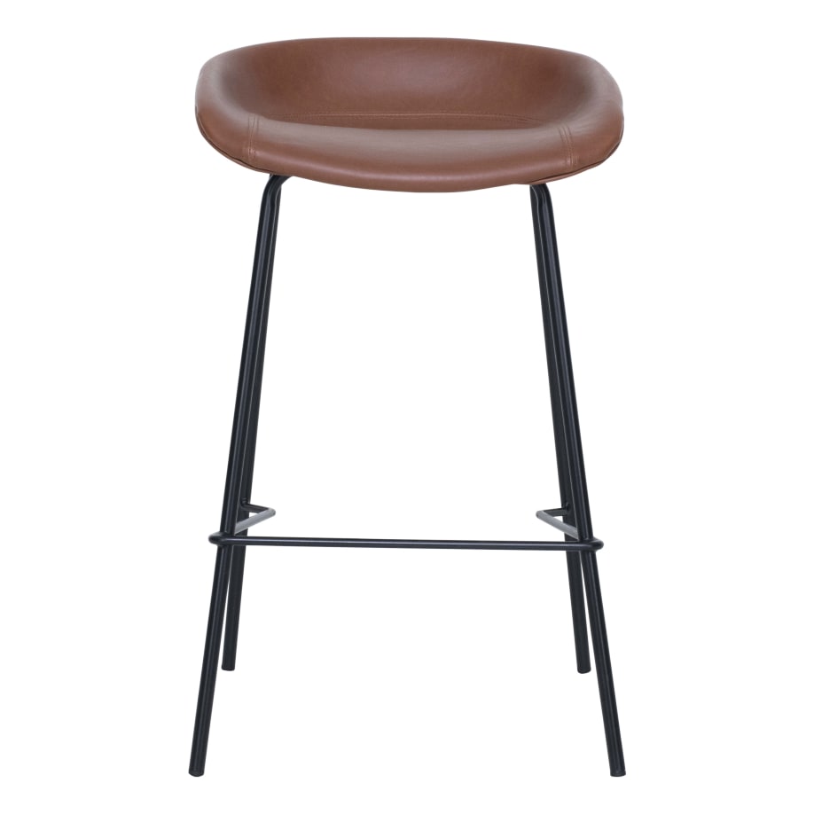 ALMA BAR CHAIR in Brown PU / Black Legs | OZ Design Furniture