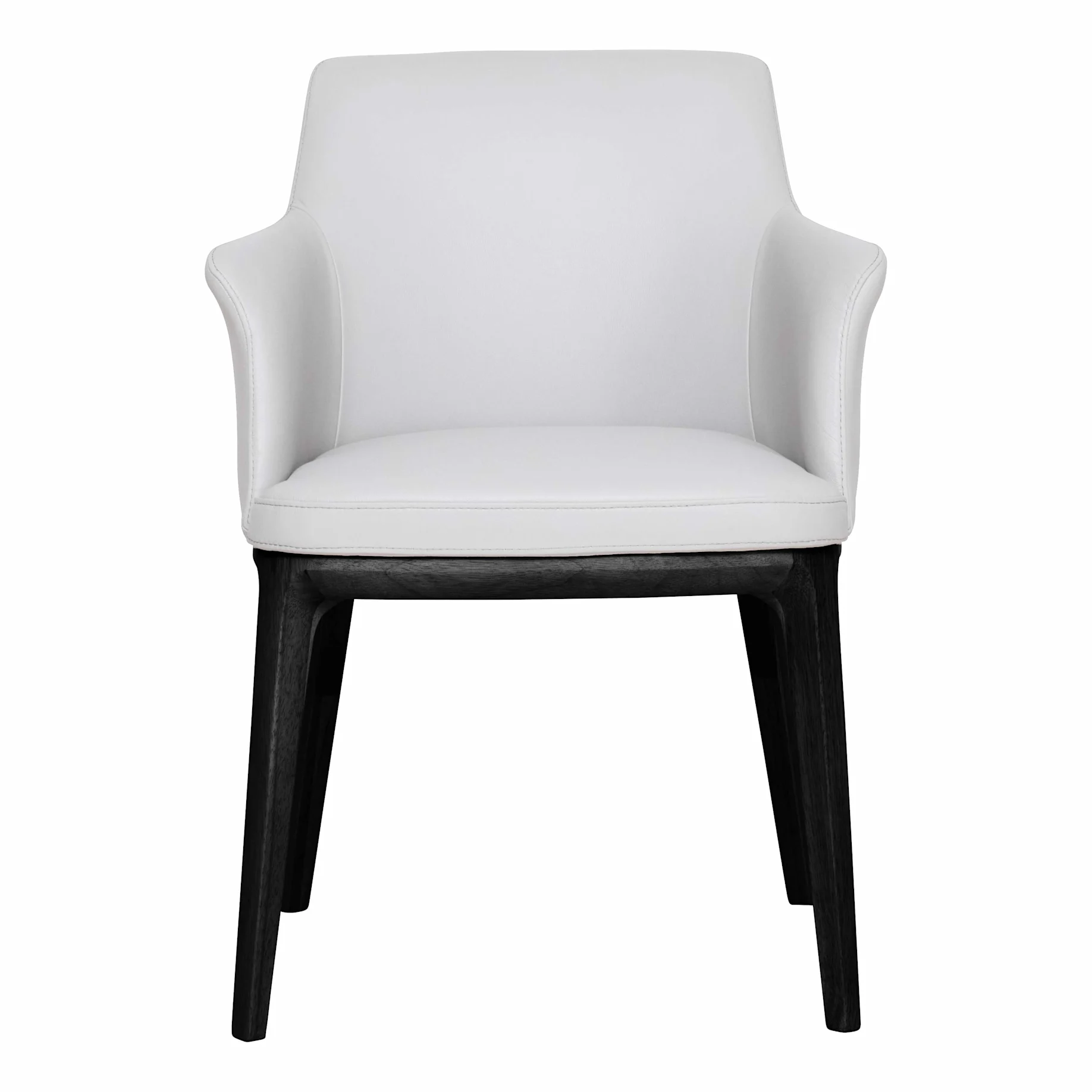 White Leather Dining Chairs