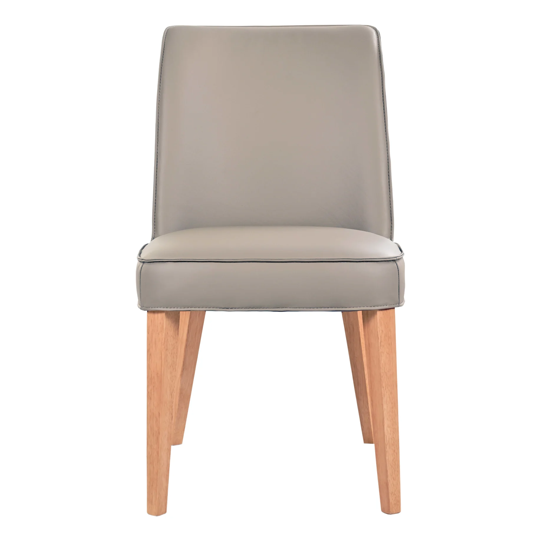 Beige Leather Dining Chairs