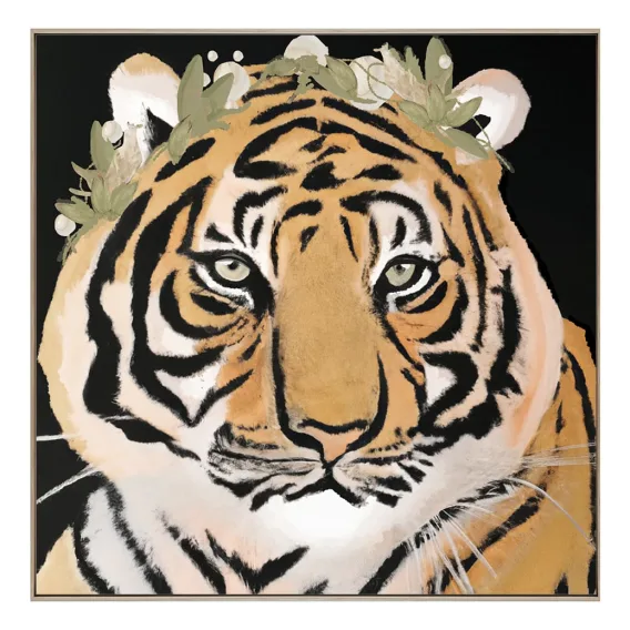 Alondra Tiger Box Framed Canvas in 122 x 122cm