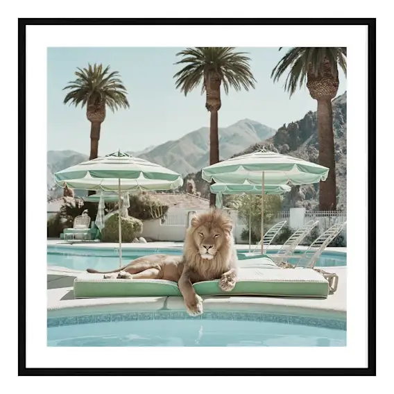 Alfie Framed Print in 103 x 103cm