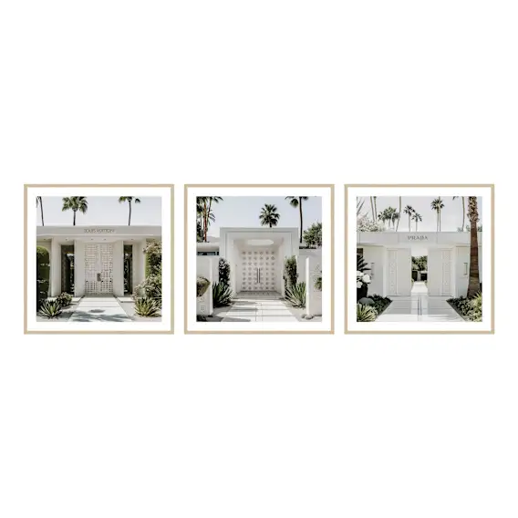 Alma/Cleo/Bambu Doors Framed Print S/3 in 60 x 60cm