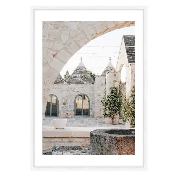 Alberobello Framed Print in 118 x 165cm