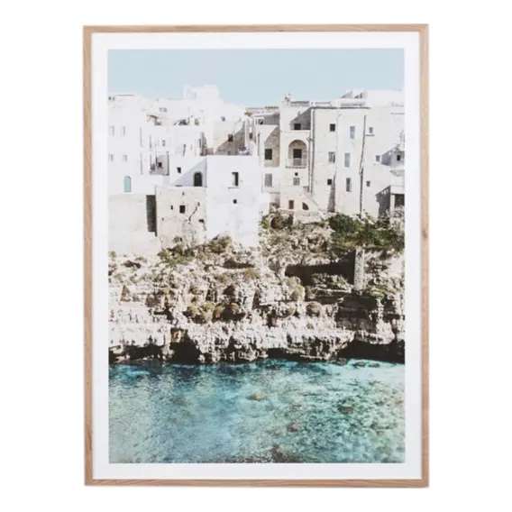 Amalfi Village Framed Print in 64 x 79cm