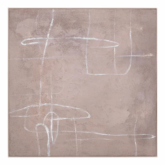 Ancient Etchings Box Framed Canvas in 120 x 120cm