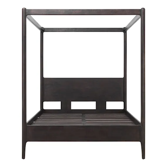 Apollo 4 Poster Queen Bed Frame in Mangowood Black