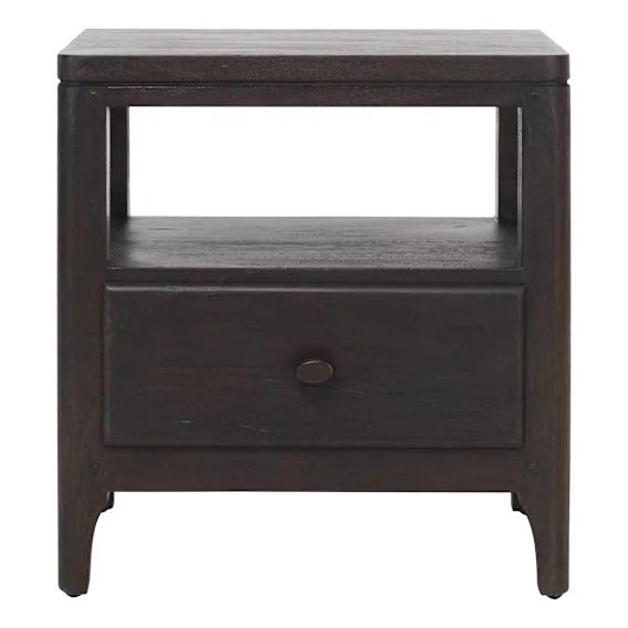 Apollo Bedside Table in Mangowood Black