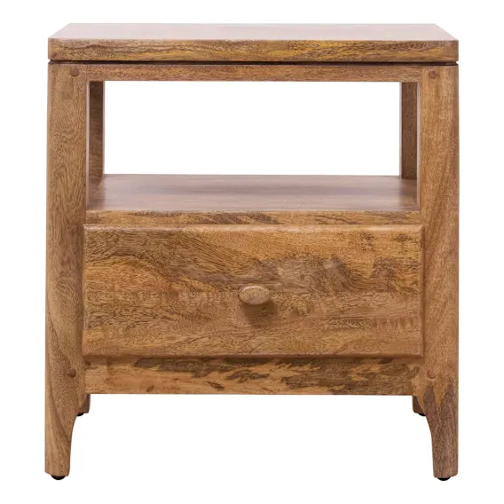 Apollo Bedside Table in Mangowood Clear Lacquer