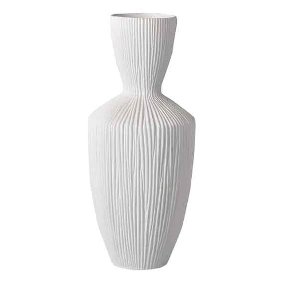 Aria Vase Slim 20.5x47cm in White