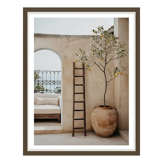 Arches & Citrus Framed Print in 97 x 135cm