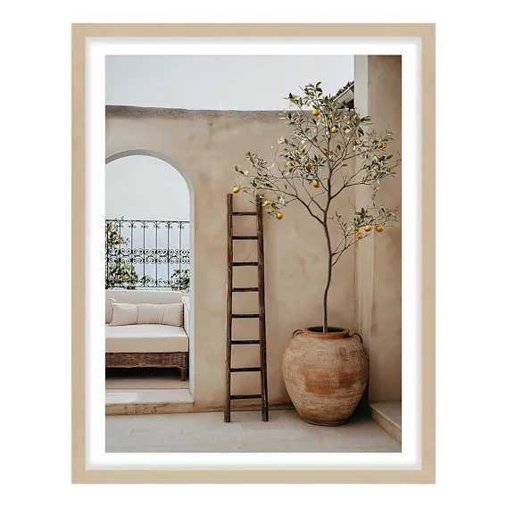 Arches & Citrus Framed Print in 103 x 143cm