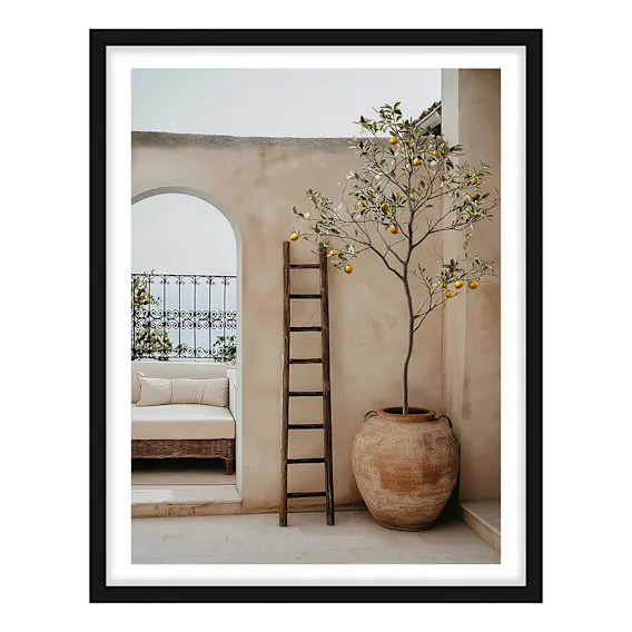 Arches & Citrus Framed Print in 103 x 143cm