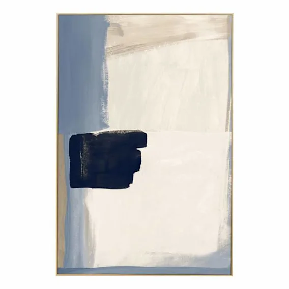 Atlanta Blue 2 Box Framed Canvas in 62 x 92cm