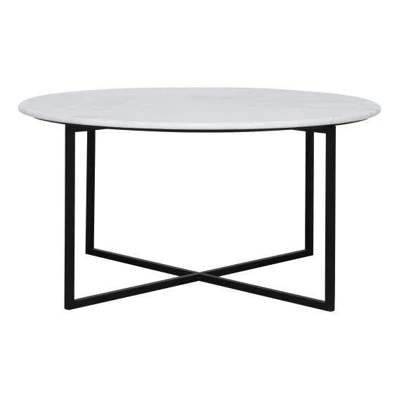 Ava Coffee Table 80cm in White Marble