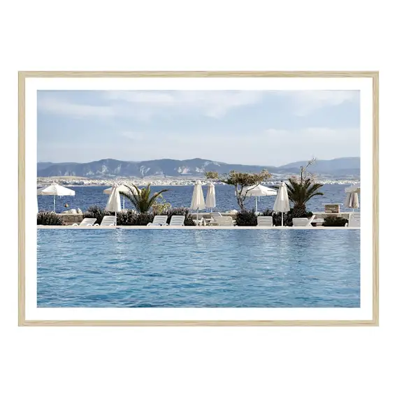 Azure Blu Framed Print in 133 x 95cm