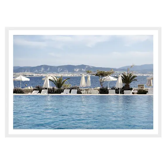 Azure Blu Framed Print in 118 x 84cm