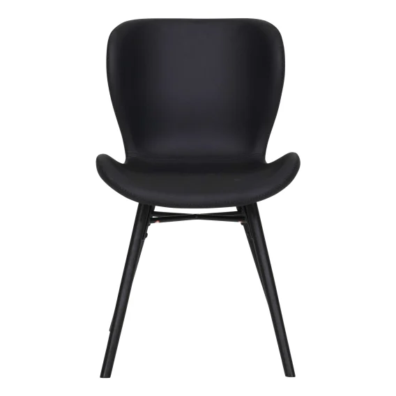 Batilda Dining Chair in Black PU / Black Leg