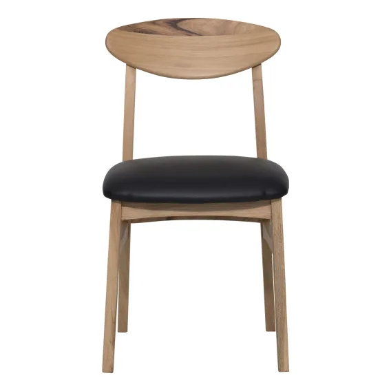 Baxter Dining Chair in Aus Messmate / Black PU