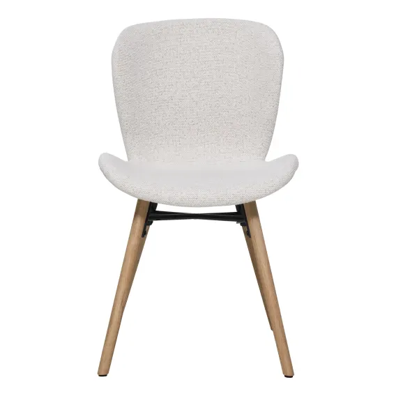 Batilda Dining Chair in Monza Cream / Oak Leg