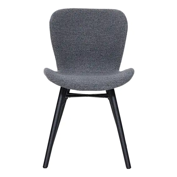 Batilda Dining Chair in Monza Anthracite / Black Leg