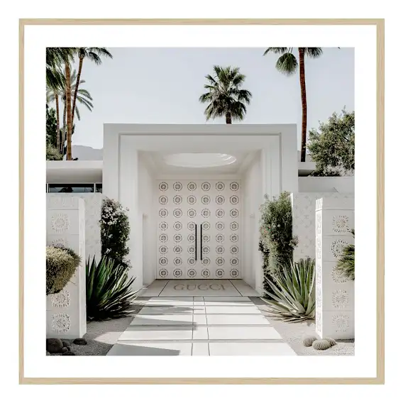 Bambu Doors Framed Print in 60 x 60cm