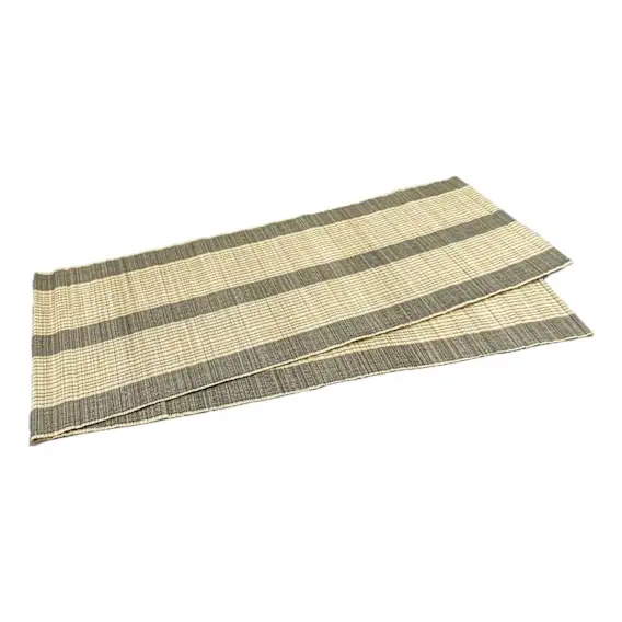 Bamboo Table Runner 180x33cm in Natural/Black