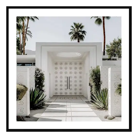 Bambu Doors Framed Print in 118 x 118cm