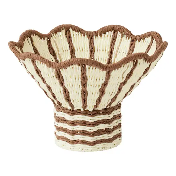Bastia Centrepiece 36x26cm in White / Brown