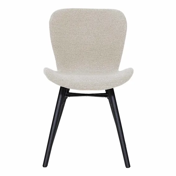 Batilda Dining Chair in Monza Cream / Black Leg