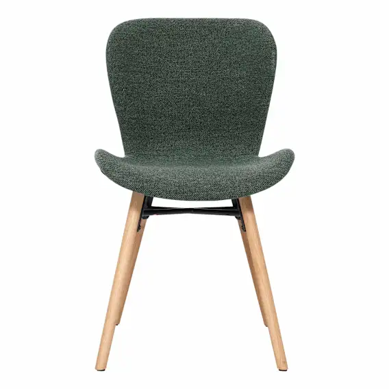 Batilda Dining Chair in Monza Green / Oak Leg