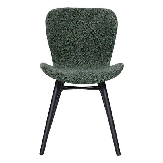 Batilda Dining Chair in Monza Green / Black Leg
