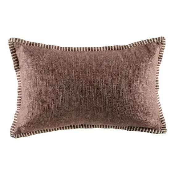 Barlow Feather Fill Cushion 60x40cm in Chocolate