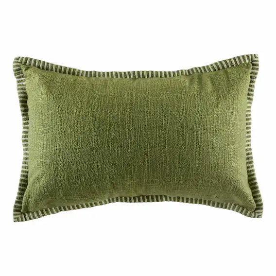 Barlow Feather Fill Cushion 60x40cm in Green